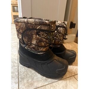 Itasca Kids Camo Snow Boots Waterproof Hunting Winter Shoes Size 5 6527159